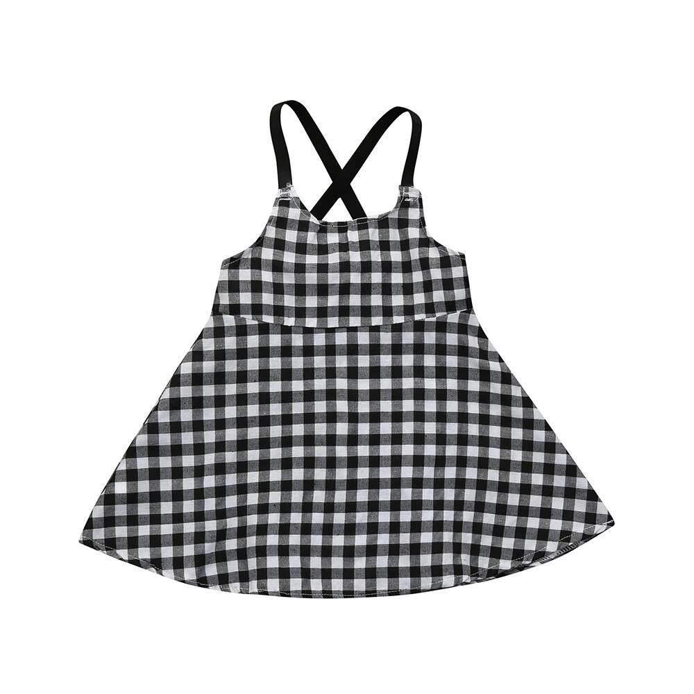 Toddler Girls Princess Plaid Strap Dress Kids Baby Sleeveless Summer Dresses Outfits Baby Girl Outfit robe vestidos de verano#45