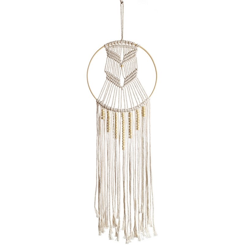 Boho stil dekorativ bomull vävd macrame vägghängande gobeläng för sovrum vardagsrum barnkammare för heminredning: B