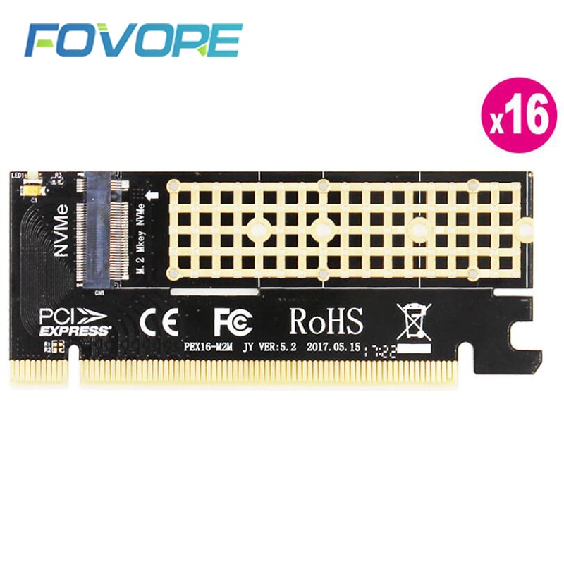 M.2 Naar Pcie Adapter M.2 Pcie X16 Adapter M2 Ssd M Sleutel Nvme Pci E Pci-Express X16 Converter kaart Voor 2230 - 2280 Size