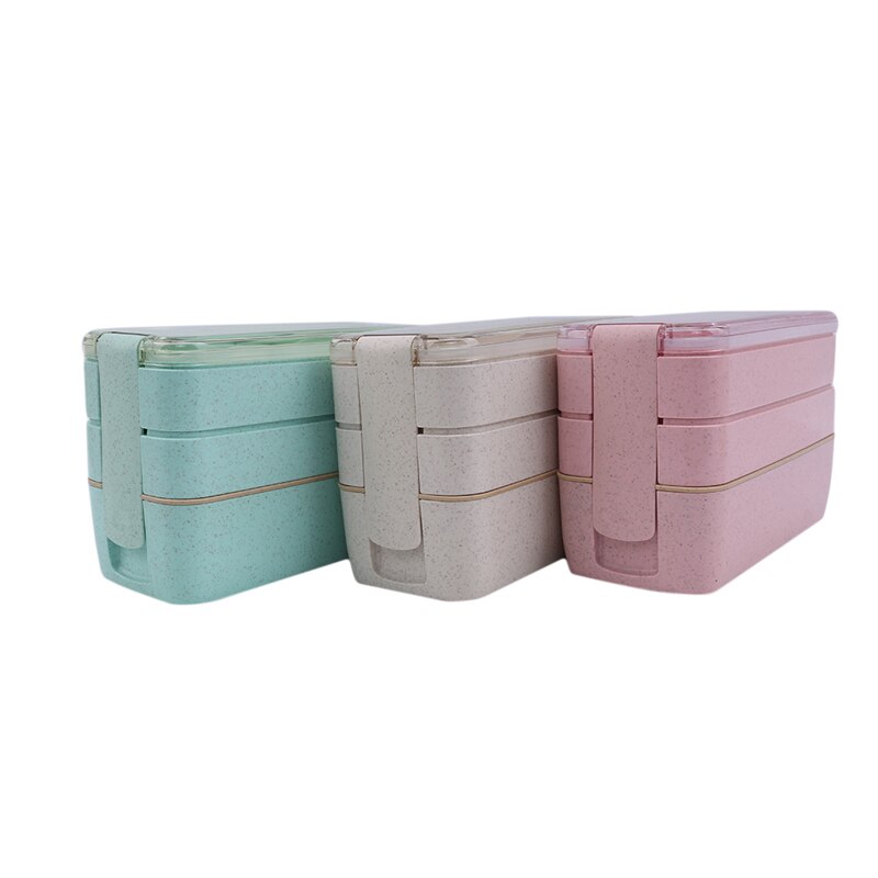 Meerlagige lunchbox plastic voedselcontainer kinderen school draagbare bentobox geschikt wandelen kamperen keukenbenodigdheden