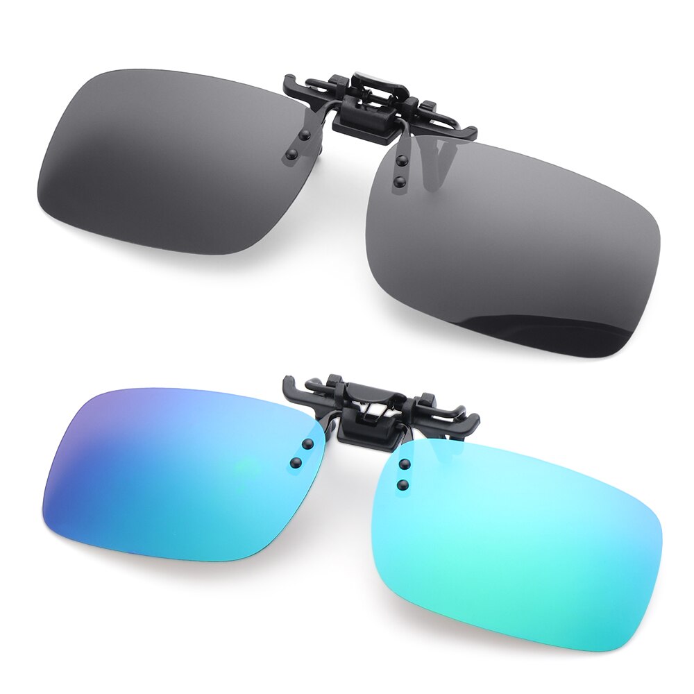1PC Polarized Clip On Flip Sunglasses UV400 Anti-Glare Sun Glasses Flip Night Vision Glasses Driving Fishing Cycling Eyewear