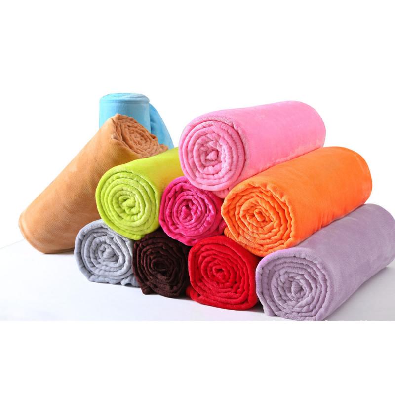 Outdoor Reizen Zachte Warme Flanel Handdoek Deken 65*45 cm Fleece Camping Slaapzak Lunchpauze Multifunctionl Handdoek Deken ^