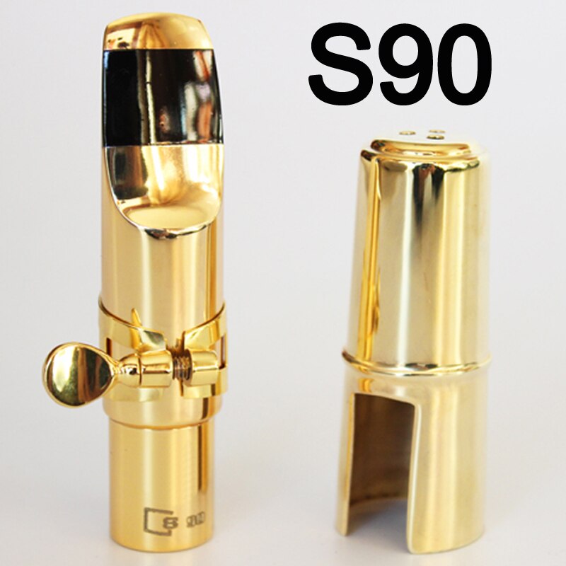 France Tenor Soprano Alto Saxophone Metal Mouthpiece Gold Lacquer S90 Sax Mouthpiece Sax 5 6 7 8 9