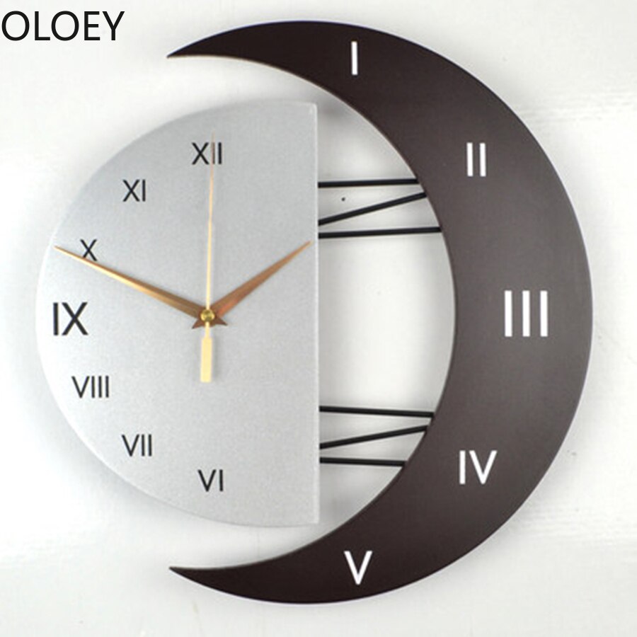 Luxus Große 3d Wanduhr Sterne Kreative Metall Saat Moderne Zauberstab Uhren Mond Heimat Dekor Großen nordisch Küche Dekorative neue