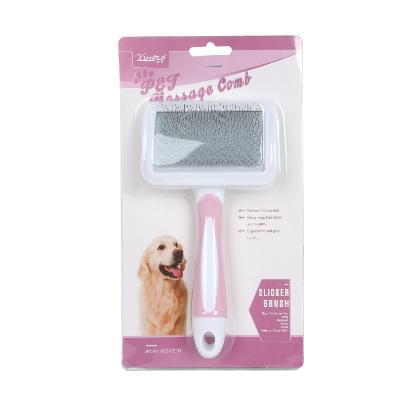 Peine para quitar el pelo de mascotas, cepillo para perros y gatos, aseo de pelo largo, cepillo para gatos de interior, removedor de pelo, limpieza, rebanador de belleza, suministros para mascotas: Verde