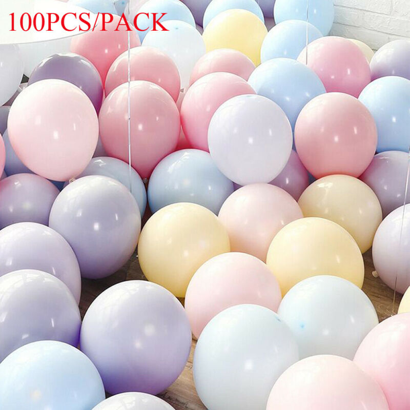 Pakke  of 100 stk macaron slikfarvede festballoner pastel latexballoner 10 tommer