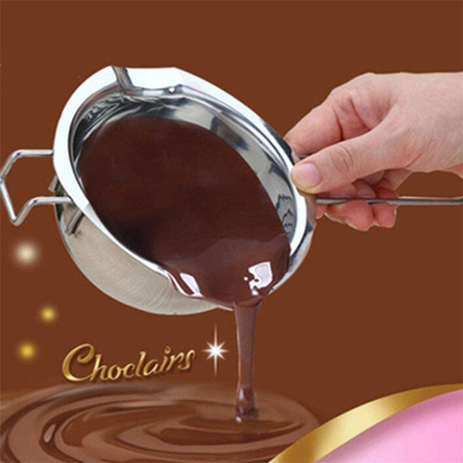 Inox chocolat beurre fondant casserole maison cuisine lait bol Double chaudière bougie à bricoler soi-même savon chocolat fait main savon outil