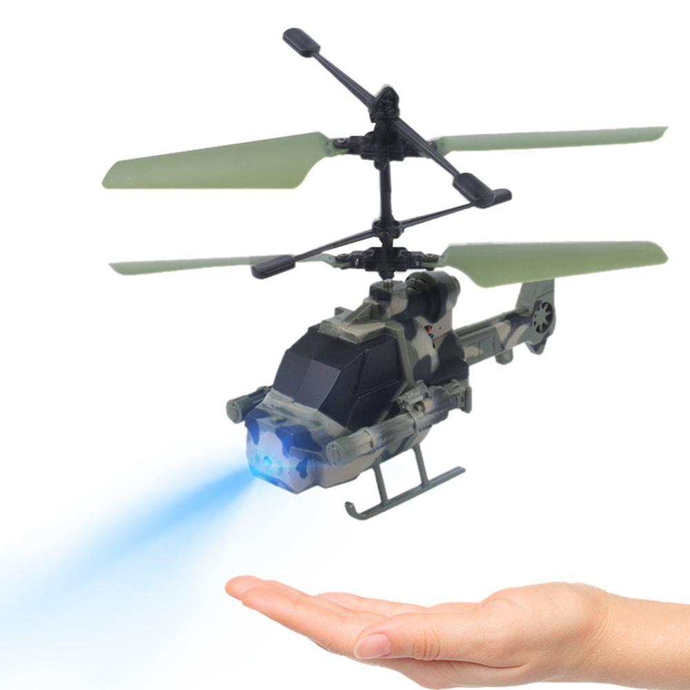 Mini RC Drone Helicopter Infrared Induction Aircraft With Led Light
