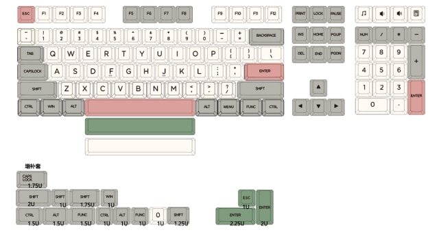XDA-Conjunto de teclas para teclado, juego de teclas de color gris y Beige, grueso, PBT, para gh60 poker 87 tkl 9009 ansi xd64 bm60 xd68 bm65 bm68, japonés RU, V2 104: V2 9009 Set EN x1