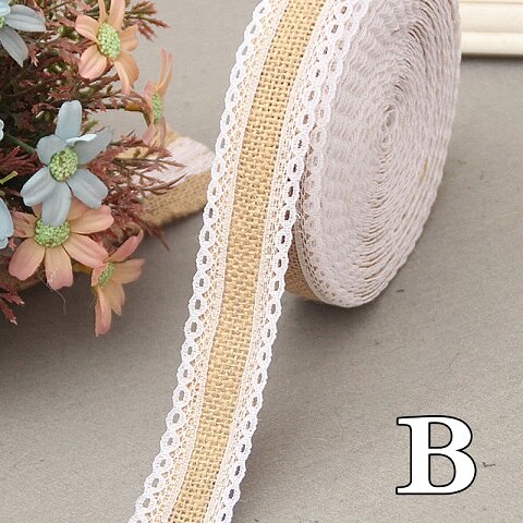Mode Accessoires, Jute Banner, Home Decor, Bruiloft Accessoires, Jute Lint, Jute Roll, hessische Jute, Party Accessoires: B-2.5CM