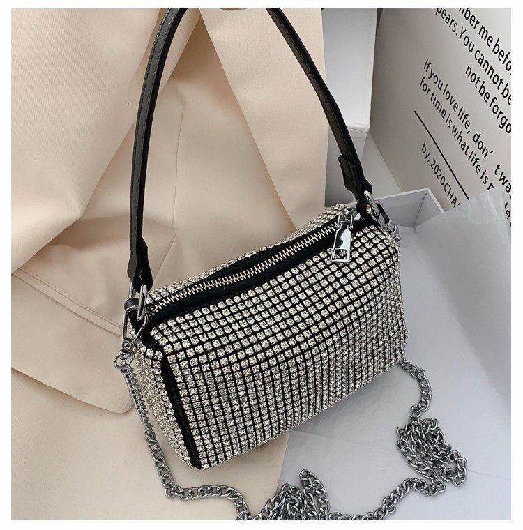 Zachte handtas clutch tas avondfeesttas dames handtassen dames handtassen dames handtas bling diamanten avond clutch tas: Type 1