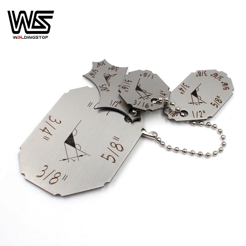 Pocket Fillet Weld Gage Welding Gauge Key Weld Seam Test Ulnar Measure Tool (WS ORIGINAL, Metric & Standard Selection): 4Pcs Standard Inch