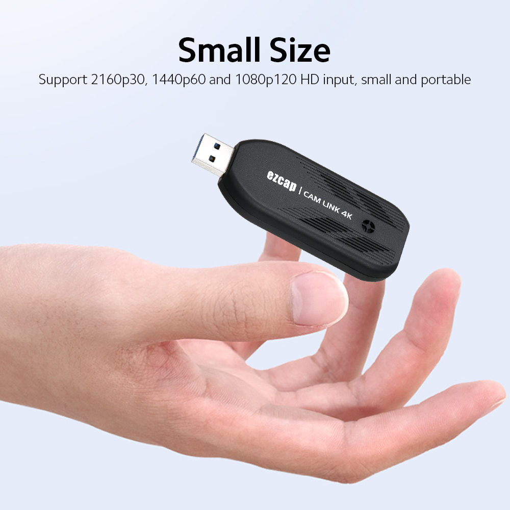 ezcap CAM LINK 4K USB Video Capture Card DLSR Camera Video Camera DV Live Broadcast Camera Capture Card Wide Compatibility