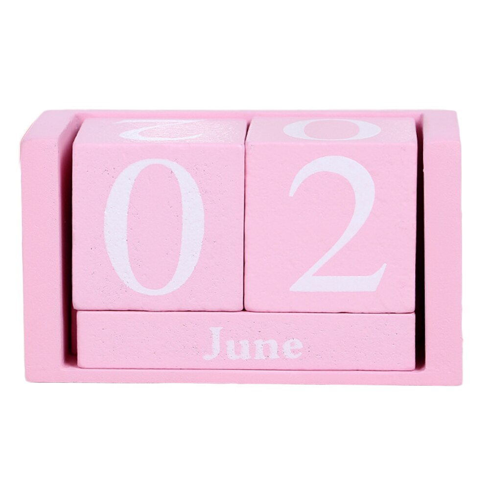 Wohnzimmer Planer DIY Schreibtisch Wiederverwendbare Schreibtisch Dekoration Heimat Sekretariat Dekor Holz Kalender Monat Datum Anzeige Holz Block