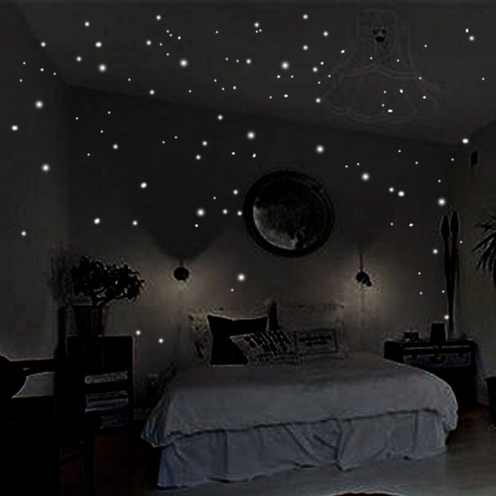 407 Stuks Lichtgevende Ronde Muurstickers Glow In The Dark Sterren Voor Kids Baby Kamer Woonkamer Diy Wall Art home Decor Stickers