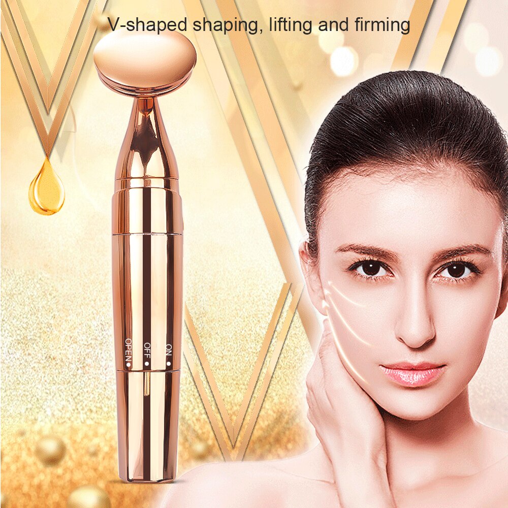 Roller Vibrating Facial Massager Slimming Facial Skin Beauty Bar Pulse Firming Face Massage Lift Tightening Wrinkle Bar