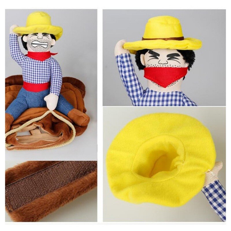 Haustier Lustige Reiten Kleidung Cowboy Reiter Kleidung Für Hund Welpen Chihuahua Teddy Cowboy Ritter Stil Nette Haustier Cosplay Kostüm Neueste