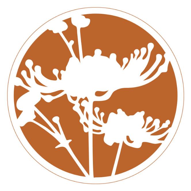 Stencil Plant Flower Round Painting Template Handmade DIY Scrapbook Album Drawing Reusable Stationery: 06