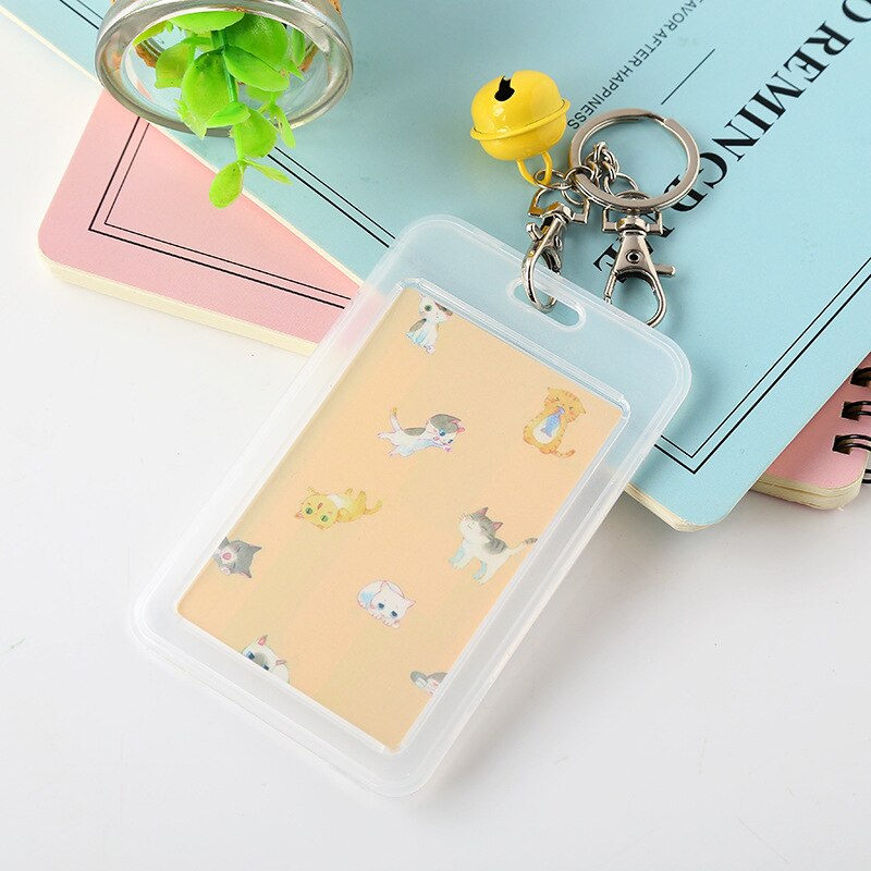 Bank Credit Card Holder Card Cover Cartoon Cute Student Bus ID Card Cover Bag Women Men Keychain Card Case Kids: 13