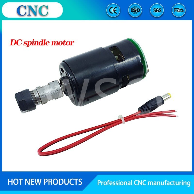 Petit moteur à broche CNC 24V cc, 20000 tr/min, avec kit de fixation ER11, haute puissance, réduction du bruit, bricolage