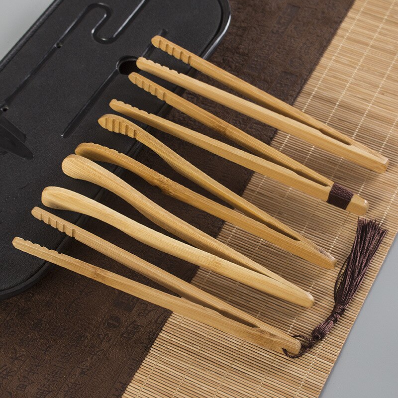 Pince à thé en bois, 1 pièce, pour salade de bambou, sucre, Toast