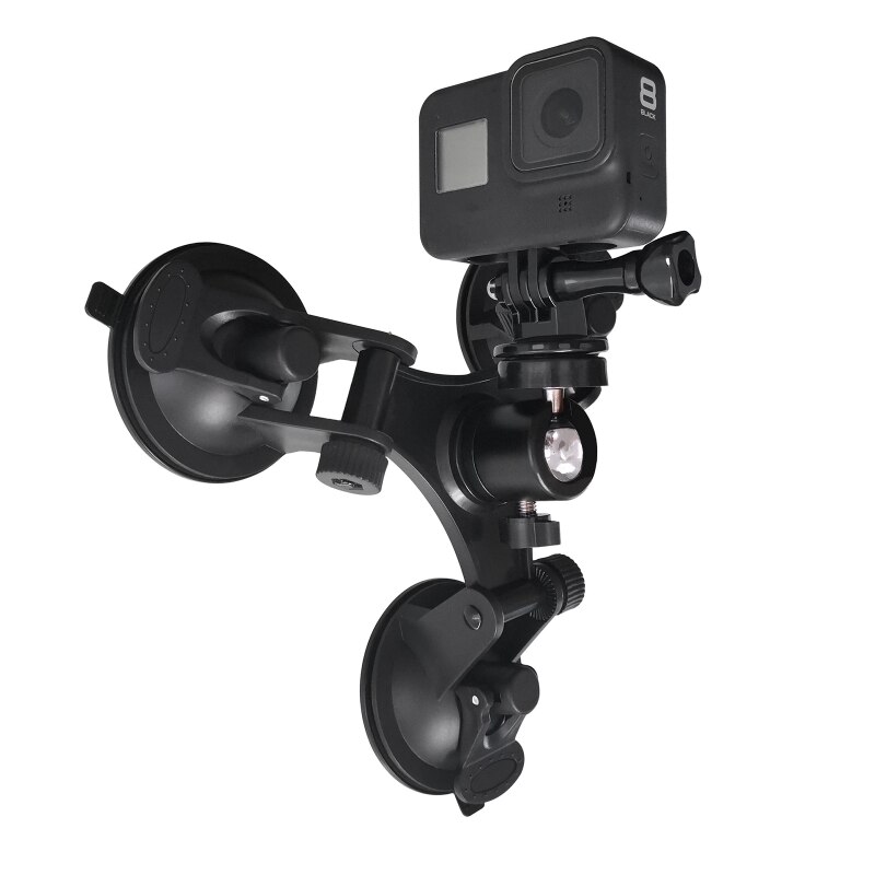Auto voorruit drievoudige vacuüm zuignap houder voor gopro hero 8/7/6/5/4/3/3+/2/1 xiaoyi  sj4000 sj5000 sj7000
