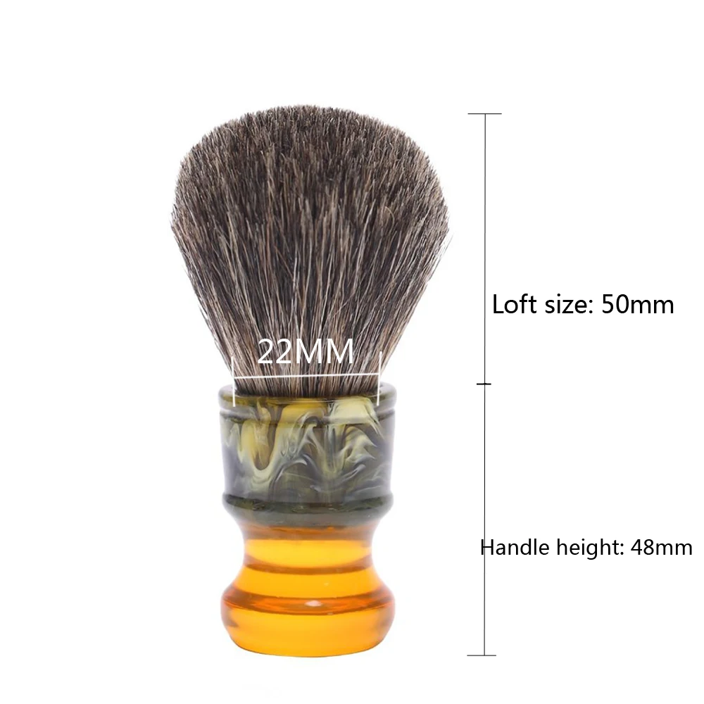 YAQI 22MM Sagrada Familia blaireau cheveux résine poignée hommes humide rasage brosses Portable rasage brosse rasage mousse brosse