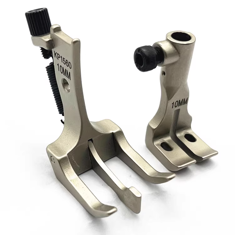 Kp1560 overdragerfod med centerføring, passer til dobbeltnålssymaskine, consew 369rb juki lu -1560 typisk  gc20606 20618/ 213-67958: Lysegul