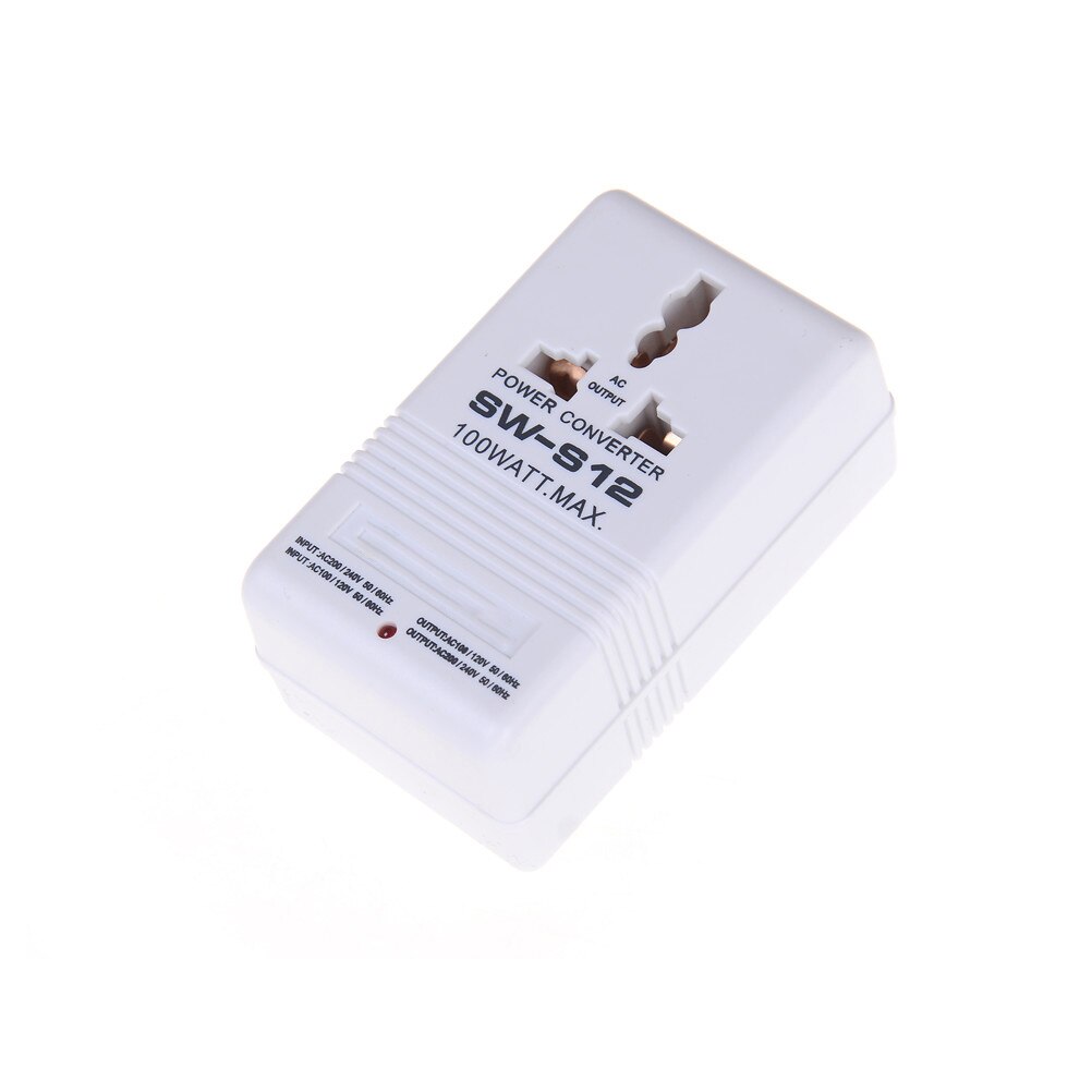 110V To 220V Step Up Down Voltage Converter 100W Watt Transformer Travel Socket