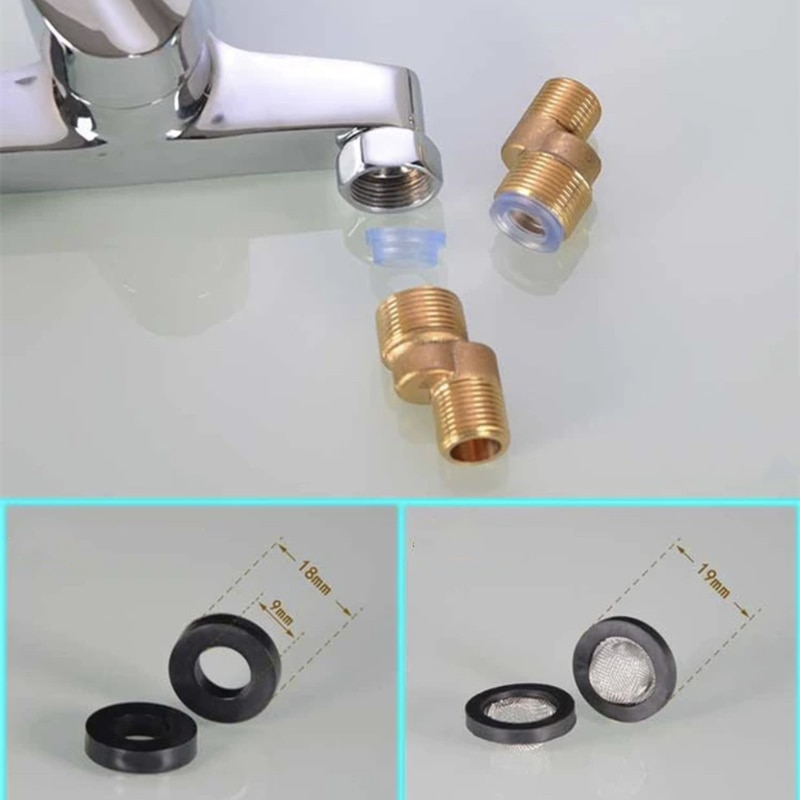 Junta de red de filtro de ducha, junta de manguera de junta tórica de 1/2/3/4 pulgadas, rosca plana, Conector de boquilla de ducha, arandela de grifo, 20 Uds.