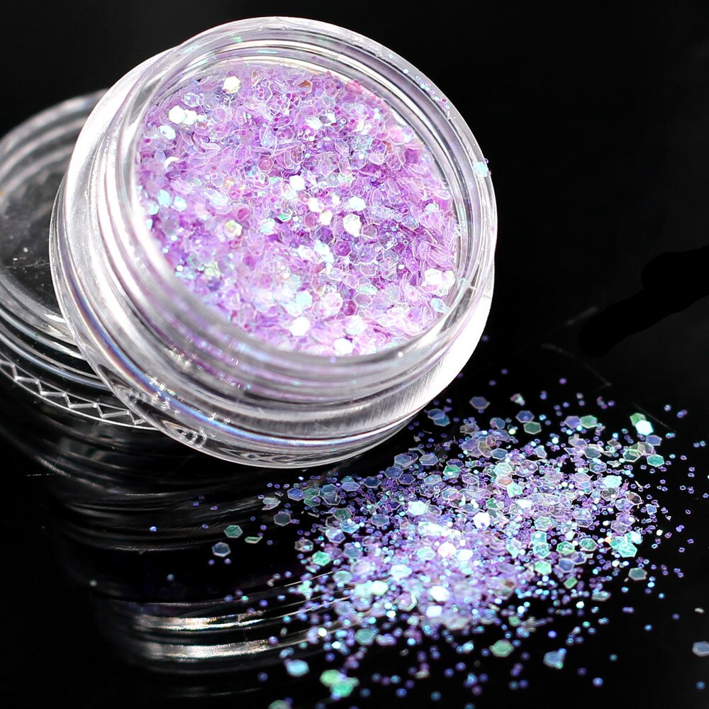 1 ask röd holografiska paljetter glitter skimmer diamant 12 färger ögon glänsande hud highlighter ansikte kropp glitter festival makeup  #05: 12