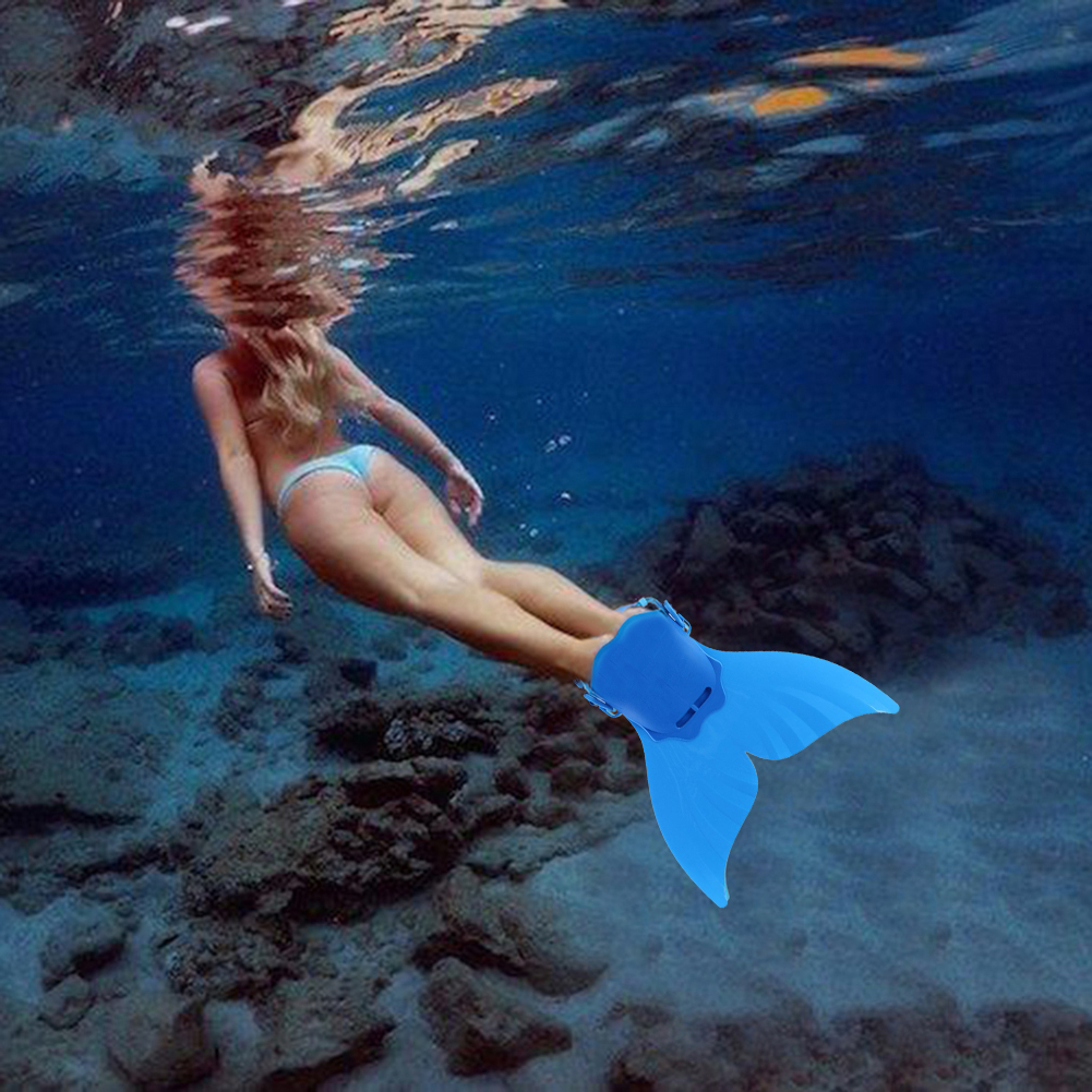 Kids Swimming Fins Training Flipper Mermaid Swim Fin Swimming Foot Flipper Diving Feet Tail For Children Water Sports Training