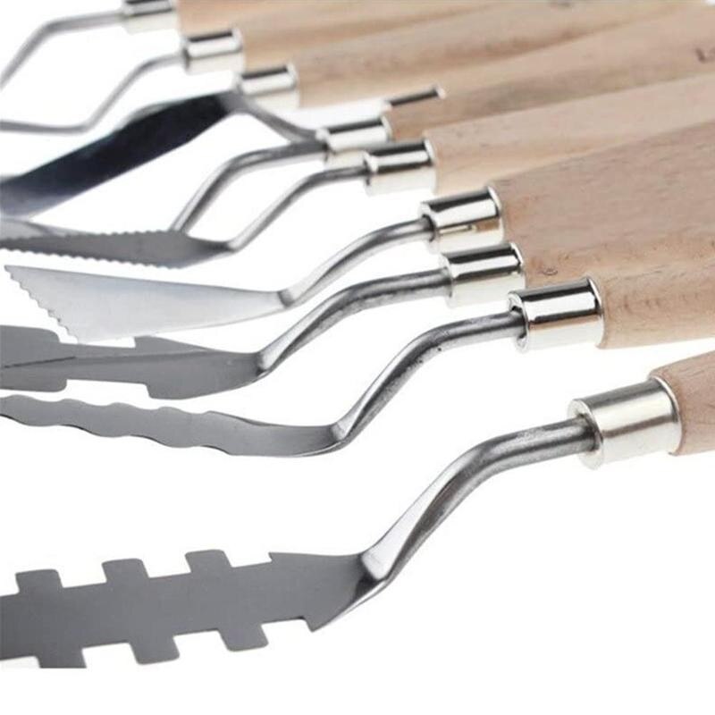 1Pcs Professionele Staal Olieverf Paletmes Verf Spatel Palet Tool Mengen Schraper Art Tool