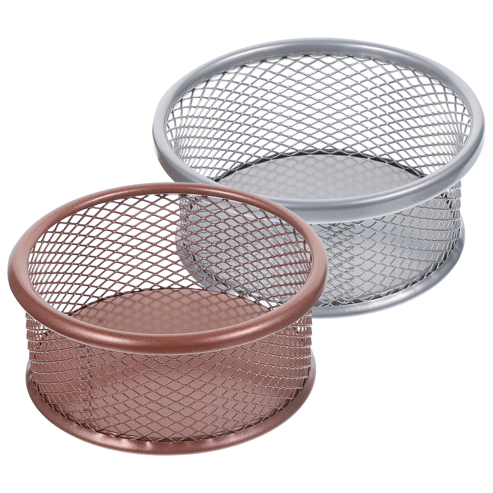 Porte-trombone en maille pour bureau, support de trombone empilable, pratique et durable, évaluation de bureau, 2 pièces