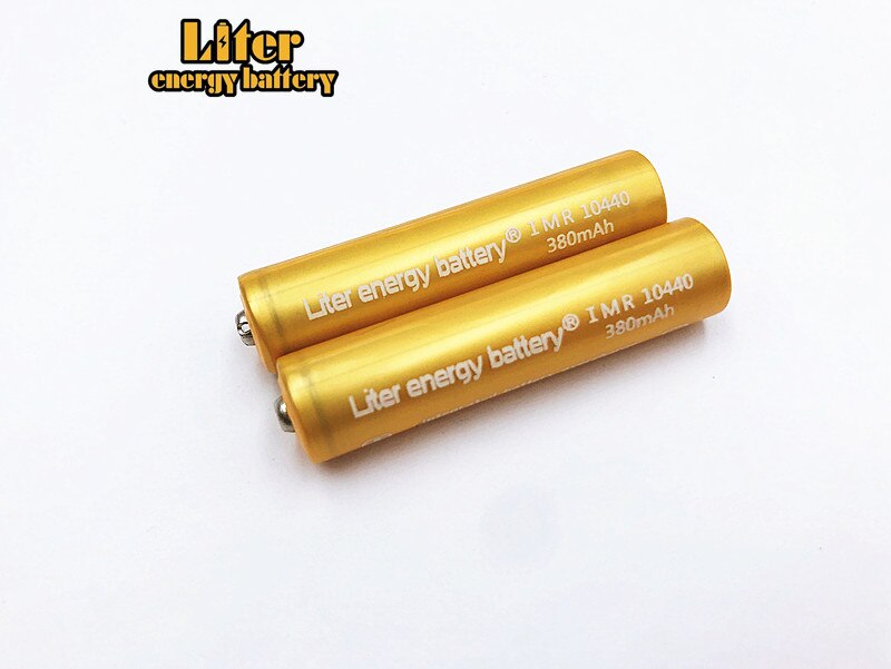 Batería de energía de 3,7 v y 380mah de alta capacidad, pila recargable de iones de litio 10440, Aaa para linternas Led, faros, 4 Uds.