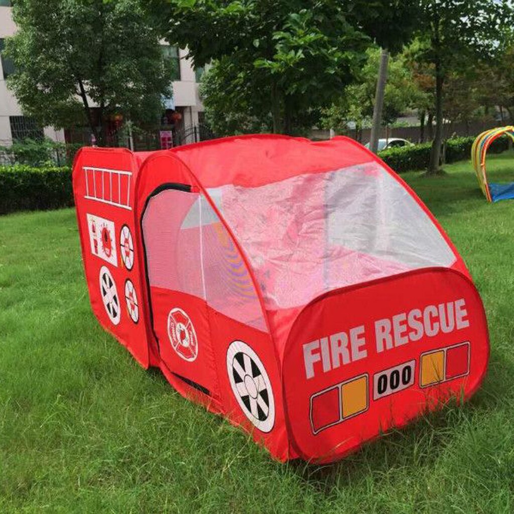 Bambini Camion Dei Pompieri su Tenda del Gioco, Portatile Casetta con Custodia per il trasporto per I Bambini più Piccoli Uso Esterno dell'interno