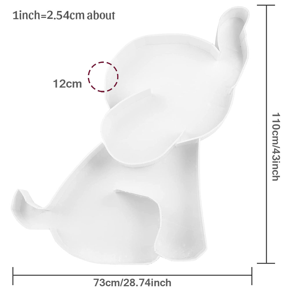 110cm Elephant Shape Mosaic Balloon Frame DIY Mosaic Filling Box Baby Shower Kids Birthday Party Wedding Jungle Safari Backdrop