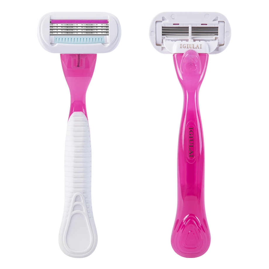 rasoir a barbe homme rasoir pour visage rasoire qshave IGUETTA – rasoir manuel Ultra-fin à 4 couches, 1 manche + 3 pièces de rechange, lame à Induction, pour toute la famille, salle de bain, , tendance