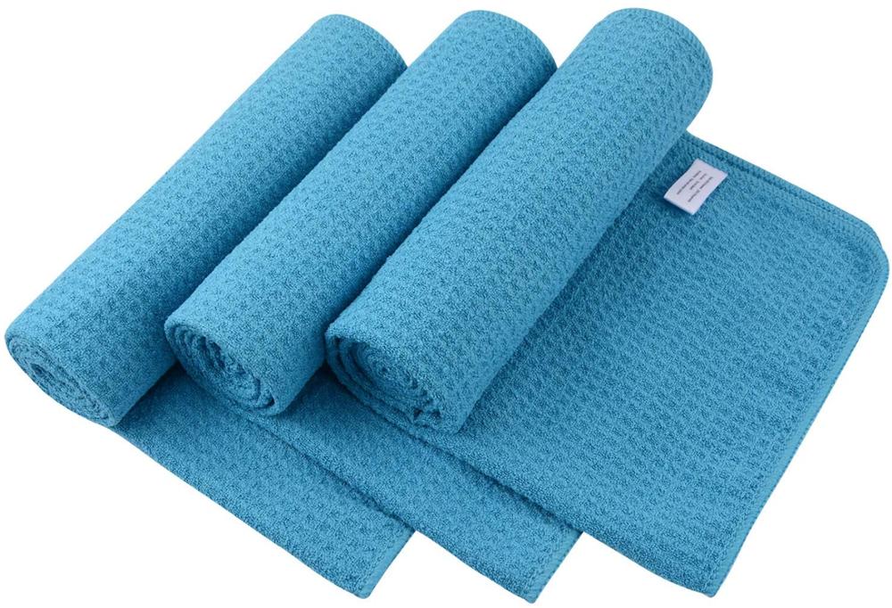 SUNLAND Microfiber Sports Workout Gym Towels Fitness Sweat Towels For Men Women Lightweight Fast Drying 3 Pack 16Inx32In: Blue / 5pcs