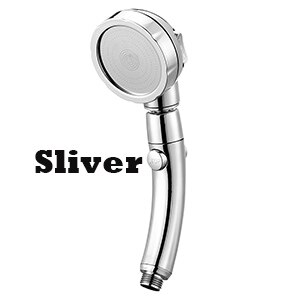 360 degree rotatable 3 Modes shower head with Water Control Button High-pressure water-saving Rain shower watering: sliver shower head