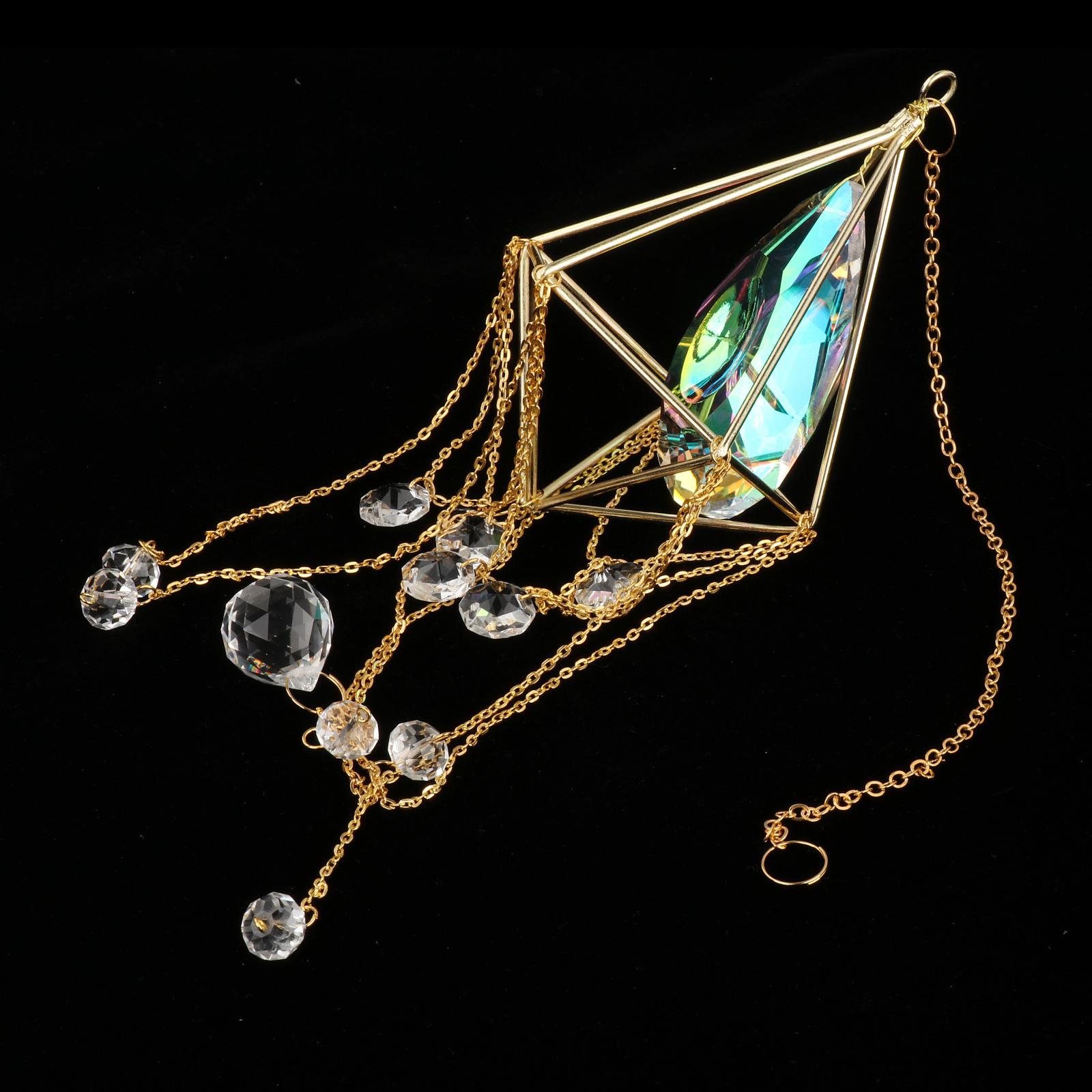 Carillón de viento de cristal para ventana colgante, decoración de prisma de coche, atrapamoscas de sol, fabricante de arcoíris, decoración de habitación