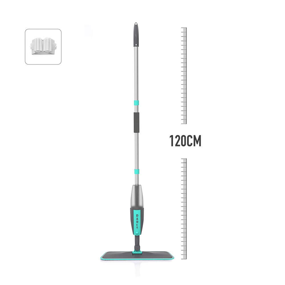 Magic Floor Cleaning Veegmachine Bezems Met Microfiber Pads 360 ° Rotatie Platte Spuiten Vloer Mop Bezem Voor Schoonmaken Thuis Spin mop: Rood