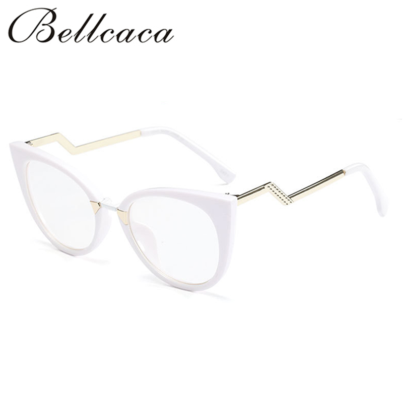Bellcaca-gafas con montura de ojo de gato para mujer, lentes ópticas de ordenador para miopía, lentes transparentes para mujer, BC139: BC139 C05