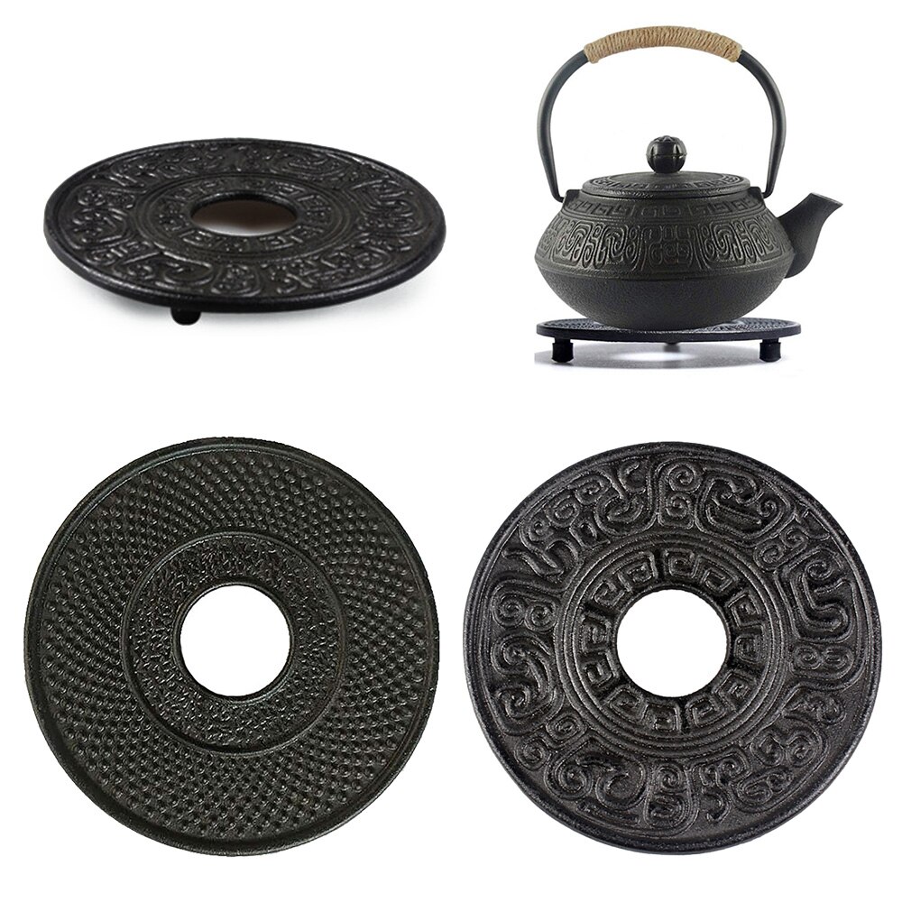 Cast Iron Teapot Trivets Holder Support Pulley For Holding All Types Of Pots And Pans Teaware Kitchen Dining Bar Tea Warmer