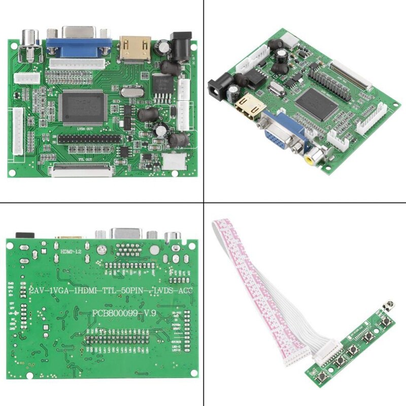 7Inch Lcd Display Module Hdmi Vga Socket 50Pin 1024X600 Ips Monitor Sn for Raspberry Pi 3/2