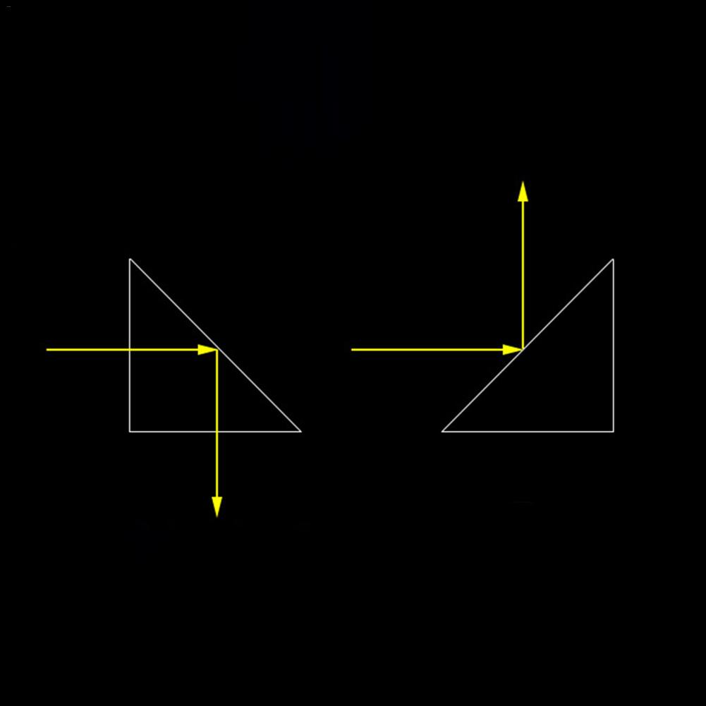 1pc 10*10*10mm Prism K9 Optical Glass Right Angle Reflecting Triangular Prism for Light Spectrum Teaching Detecting