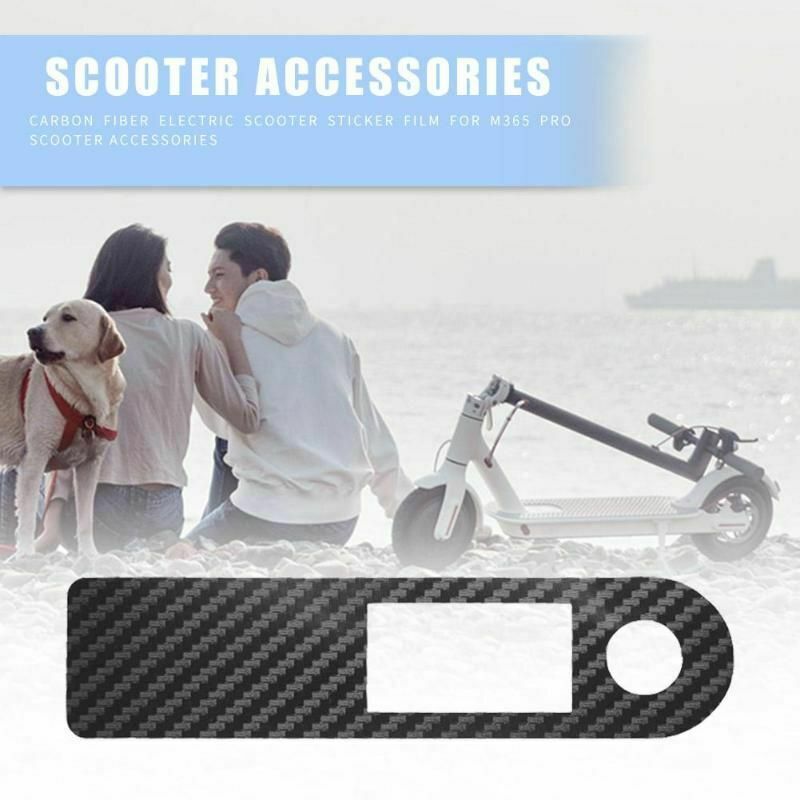 Pegatina para patinete eléctrico, fibra de carbono, impermeable, antideslizante, película protectora para Xiaomi Mijia M365 Pro, accesorios para Scooter