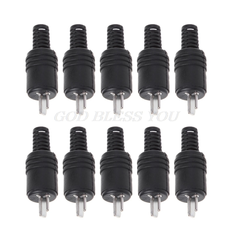 Enchufe de altavoz de 2 pines DIN, Conector de soldadura de Cable de altavoz Hifi, 10 Uds., ,