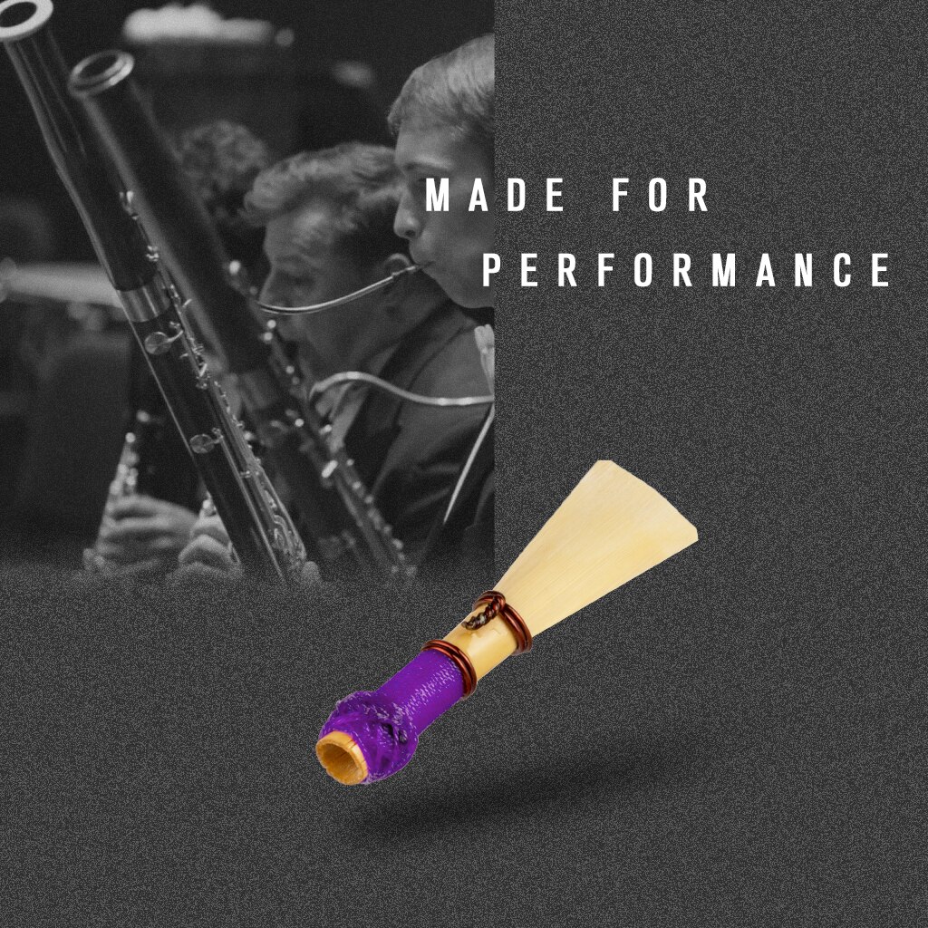 NAOMI Bassoon Reeds - 2 Pack - Medium Strength - Individual Moisture-Proof Case