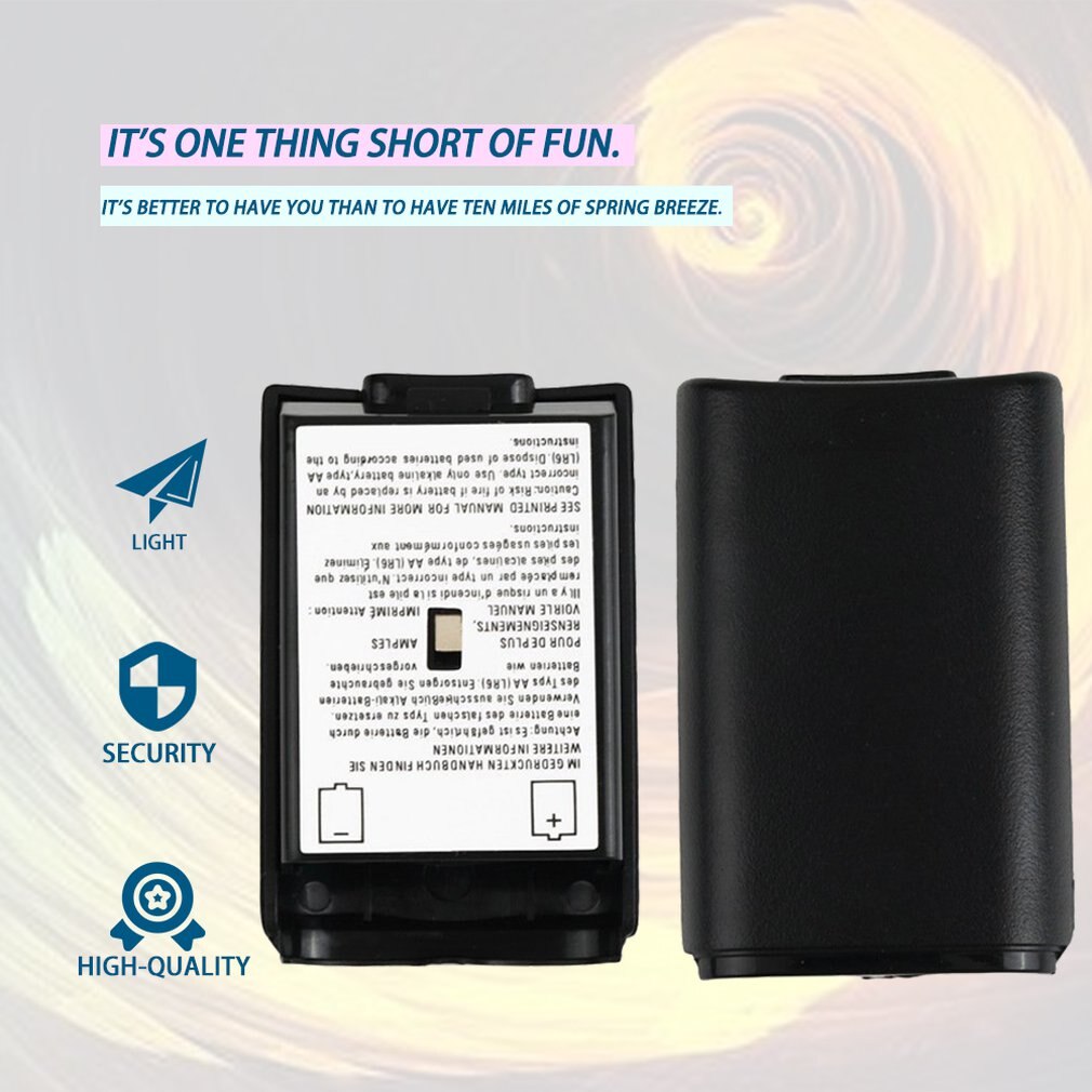 Universele batterij cover shell shield case kit voor xbox 360 draadloze controller zwarte batterij cover shell